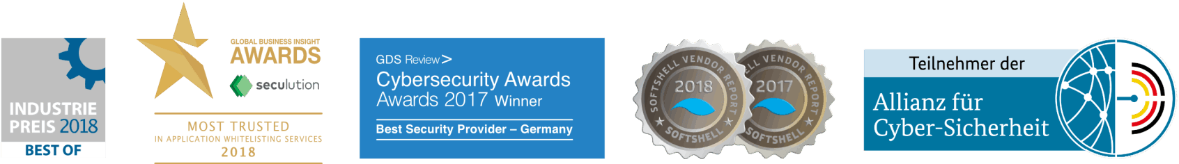 Awards und Auszeichungen der seculution GmbH