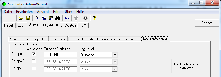 loglevel threshold loglevel threshold